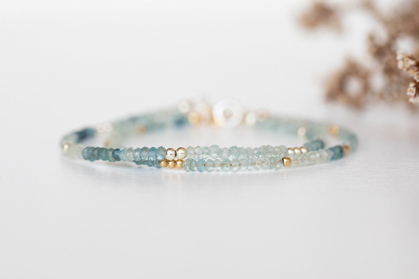 Ombré Aquamarine bracelet "Betty"