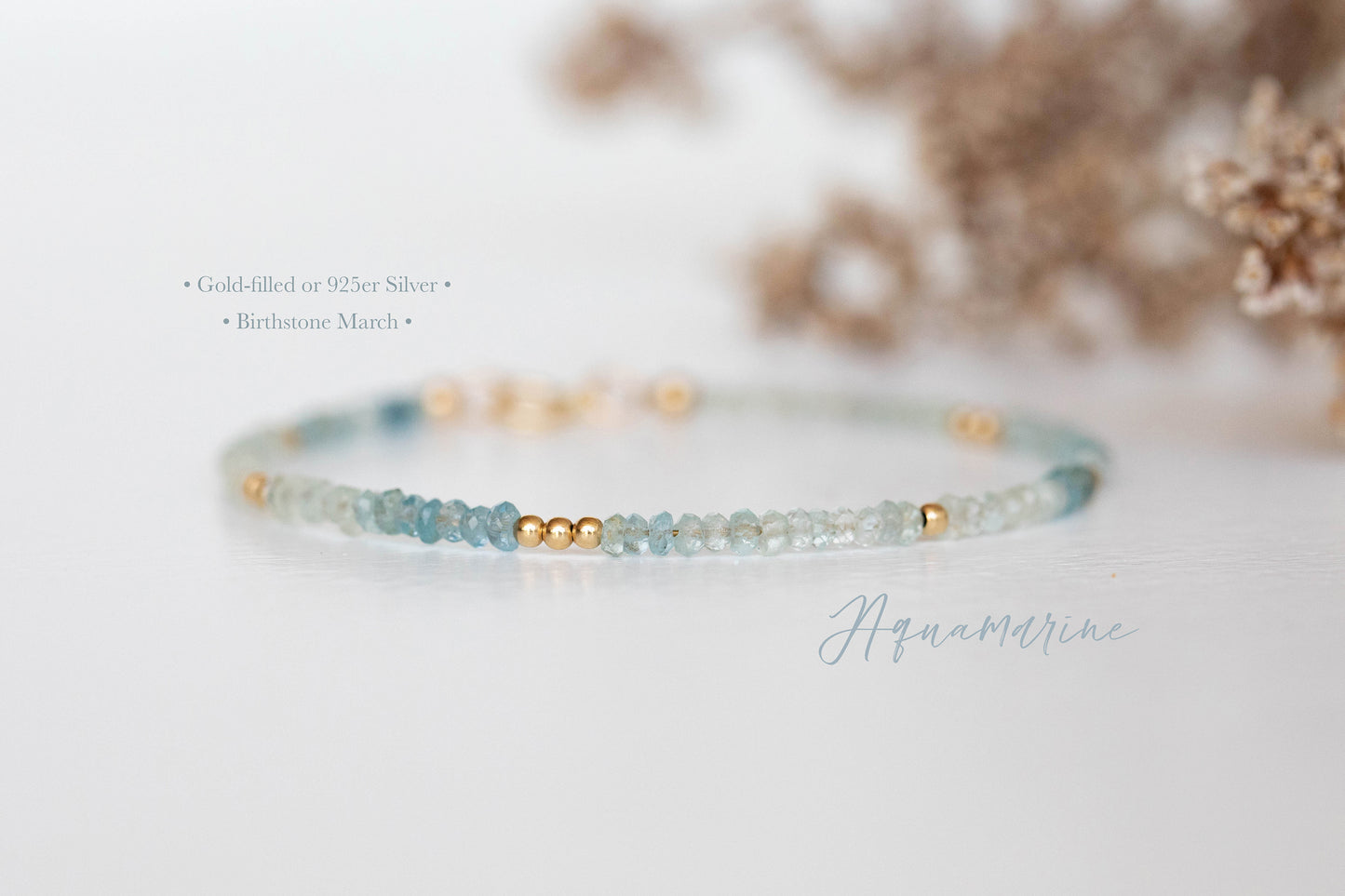 Ombré Aquamarine bracelet "Betty"