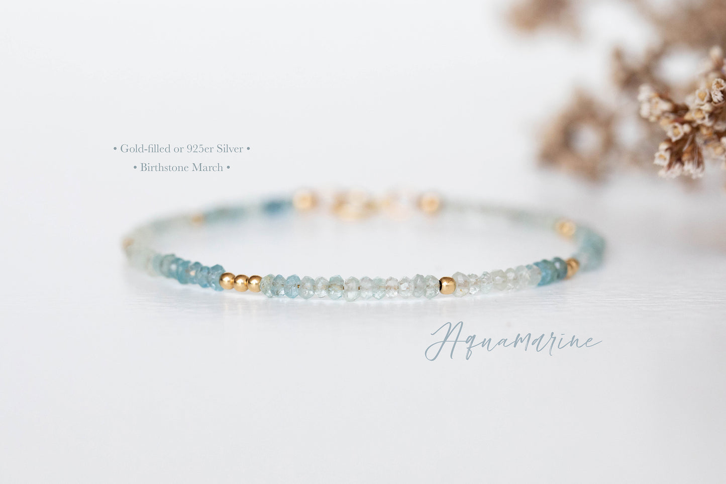 Ombré Aquamarine bracelet "Betty"