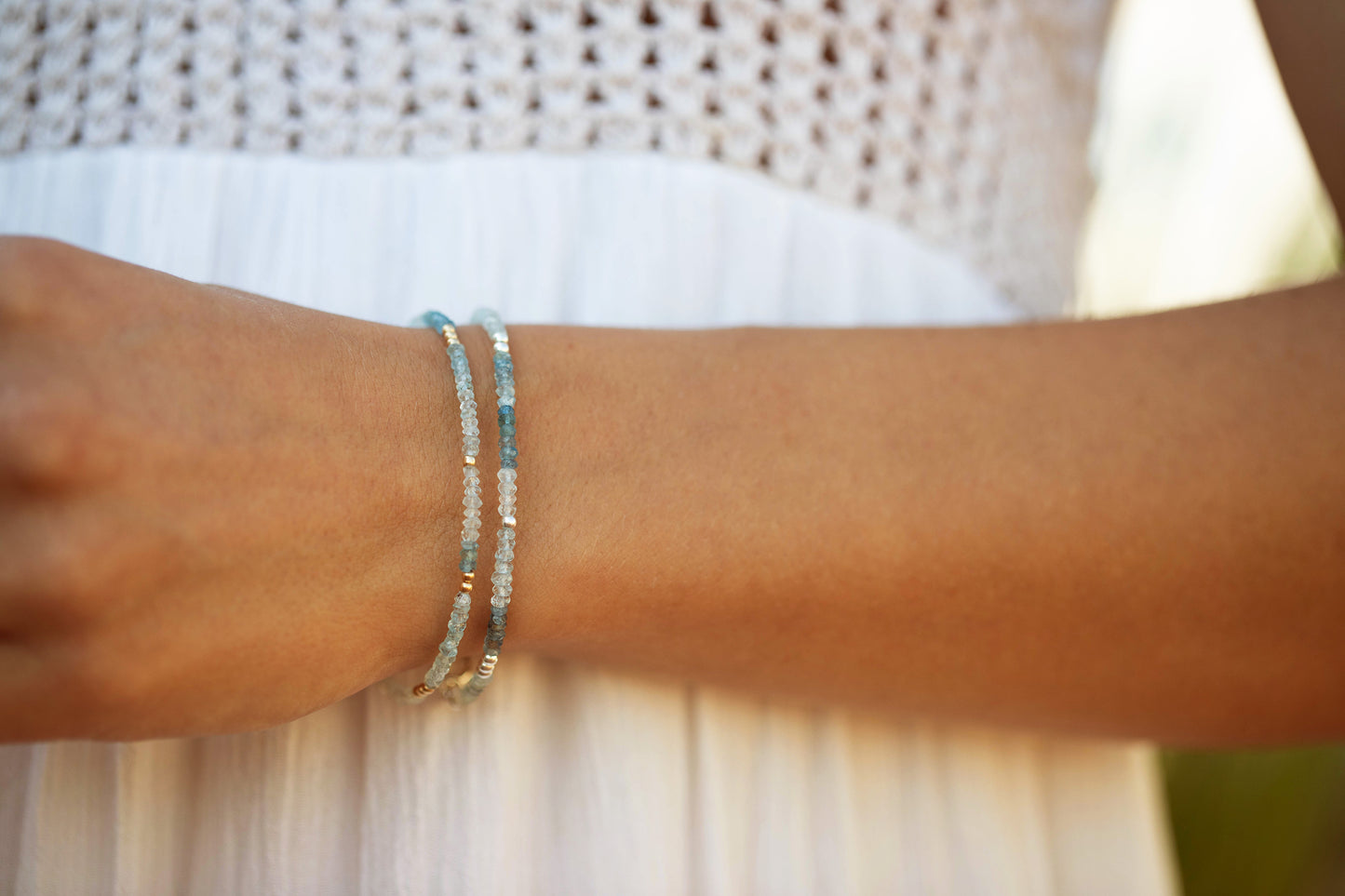 Ombré Aquamarine bracelet "Betty"