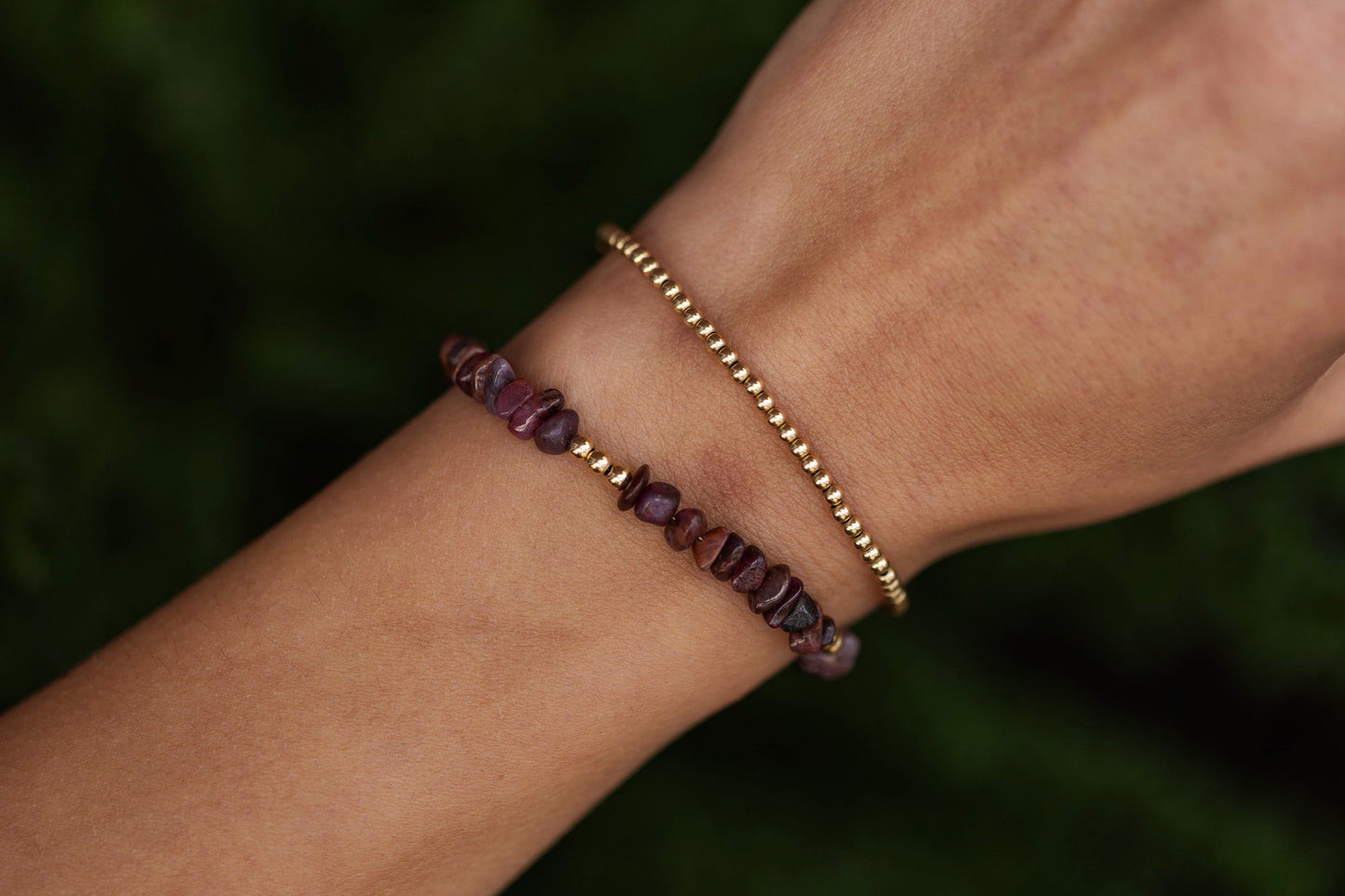 Raw Ruby bracelet "Ruth"