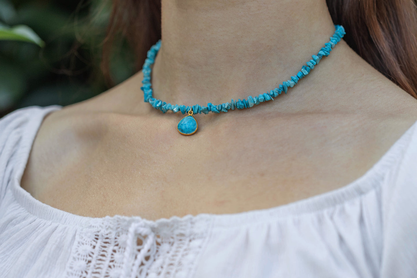 Necklace "Turquoise Summer"