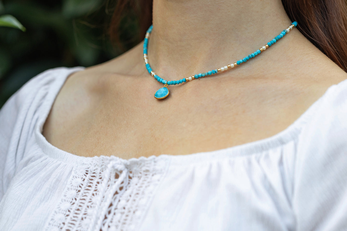 Necklace "Turquoise Summer"