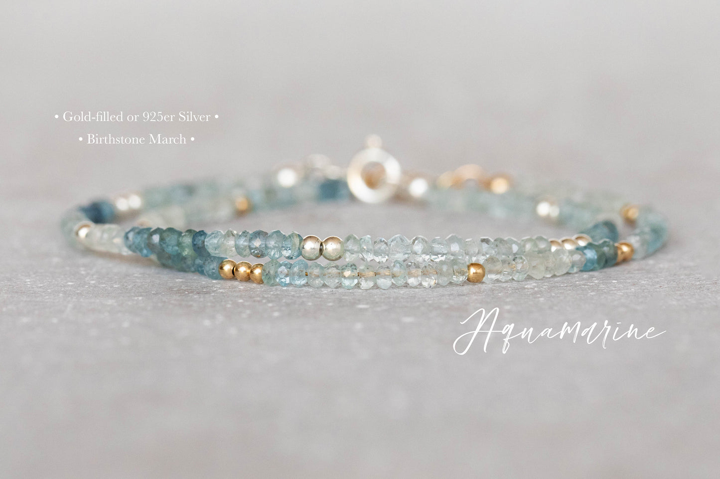 Ombré Aquamarine bracelet "Betty"