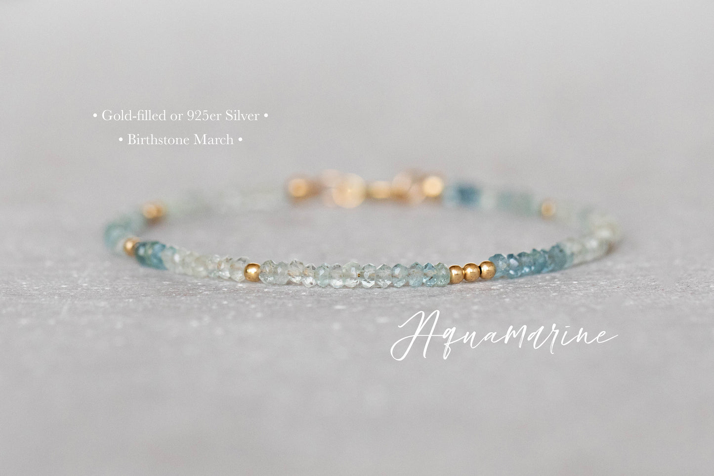 Ombré Aquamarine bracelet "Betty"