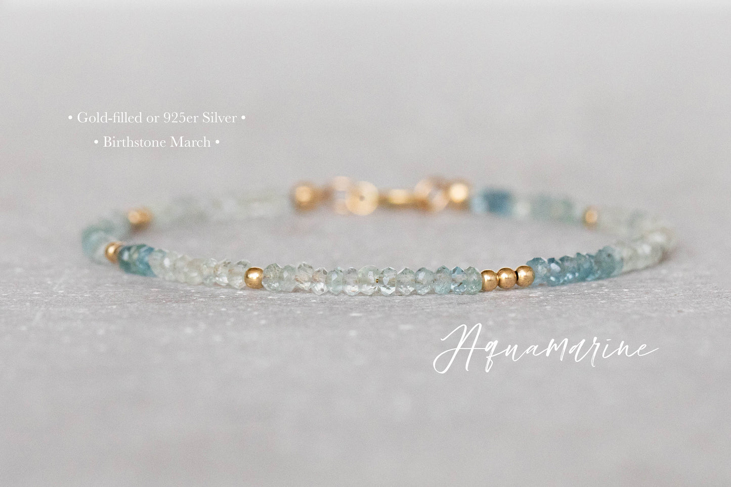 Ombré Aquamarine bracelet "Betty"