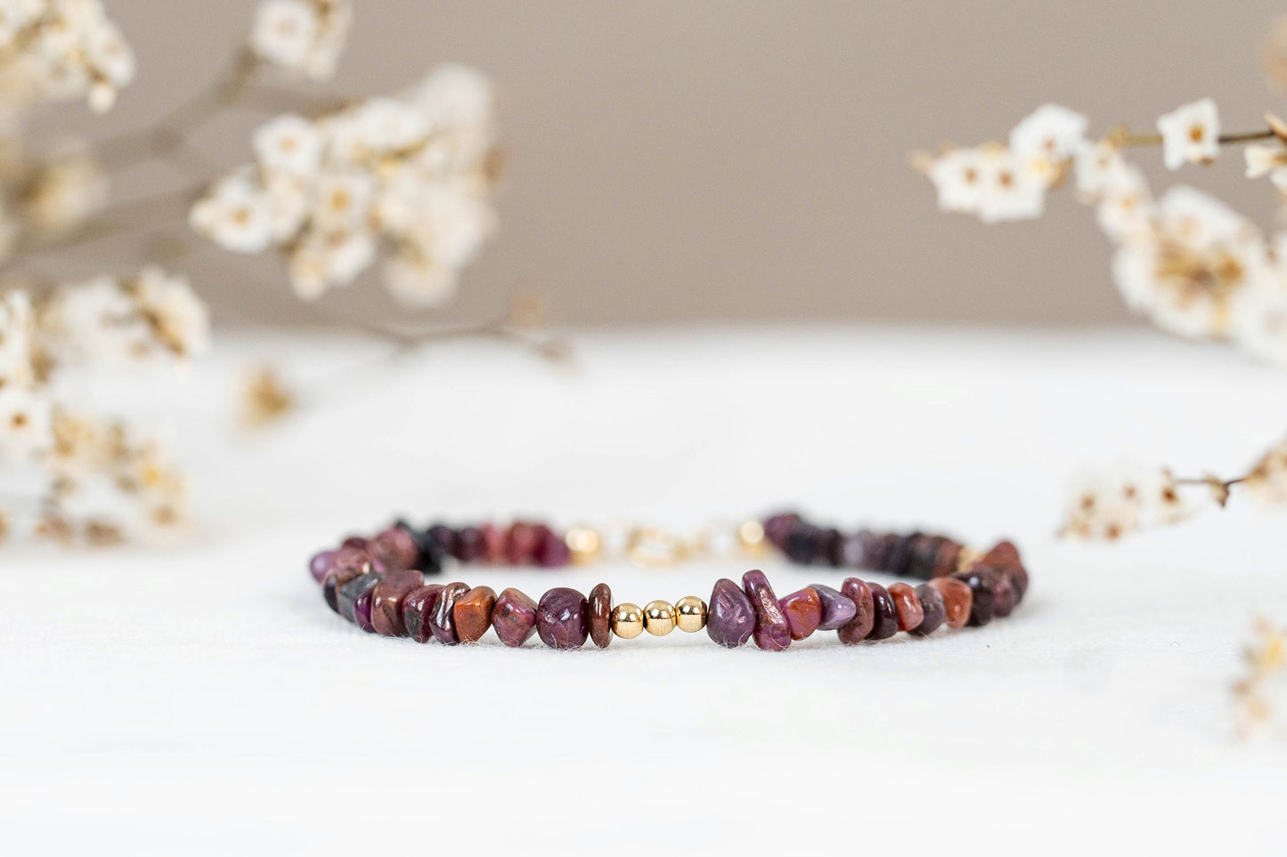 Raw Ruby bracelet "Ruth"