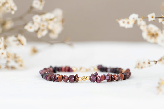 Raw Ruby bracelet "Ruth"