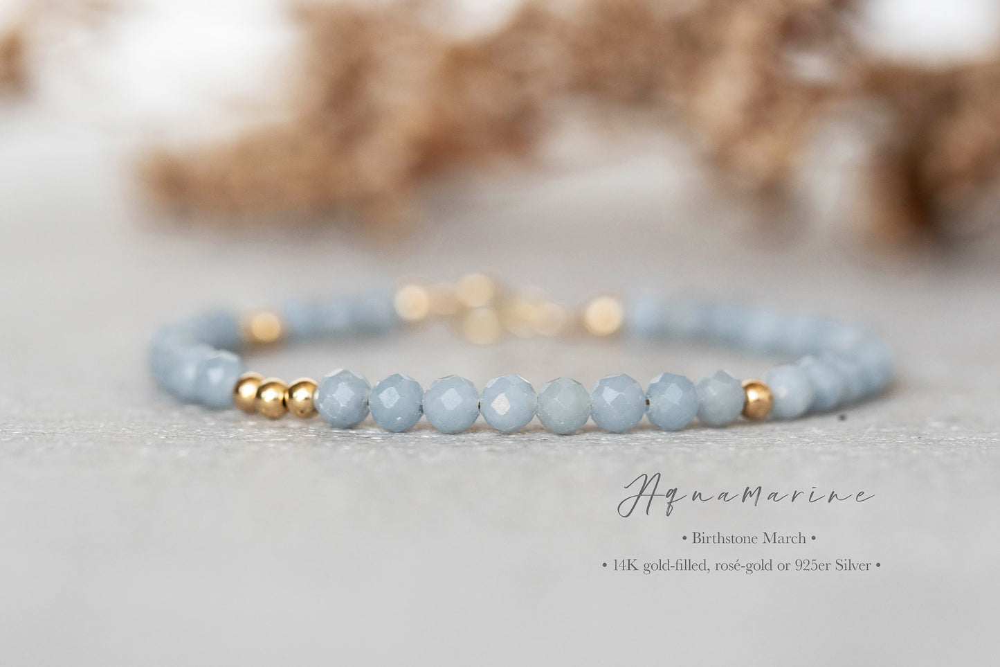 Aquamarine bracelet "Ebba"